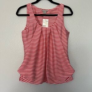 H&M Red and White Striped Tank Top